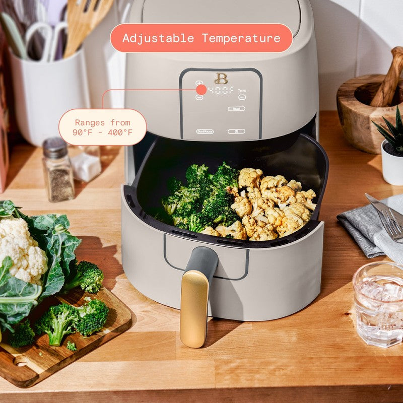 6 Qt Air Fryer w/ Turbocrisp Technology Evergood Ceramic Nonstick Porcini Taupe8
