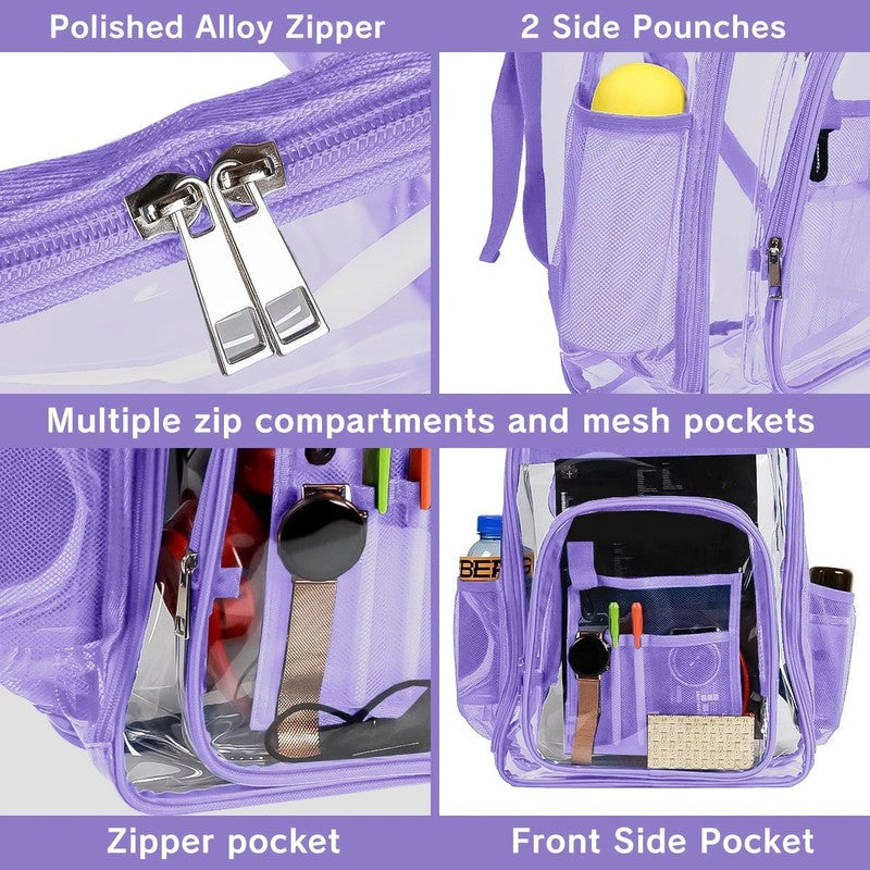 Waterproof Clear Backpack Heavy Duty PVC Transparent Large Capacity Backpack wit2