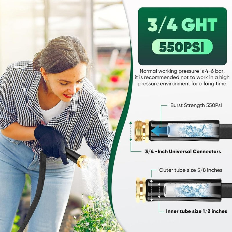 50Ft Lightweight Garden Hose   Leak Proof, Flexible, Durable, Portable Design5