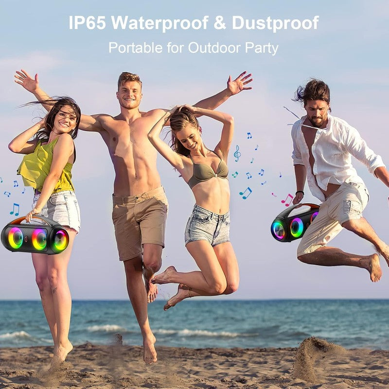 Portable Bluetooth Boombox Speaker, Deep Bass, IP65, TWS/USB/TF/AUX, Outdoor2