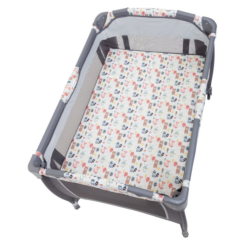 Lil Snooze Deluxe II Nursery Center Playard, Forest Party Grey4