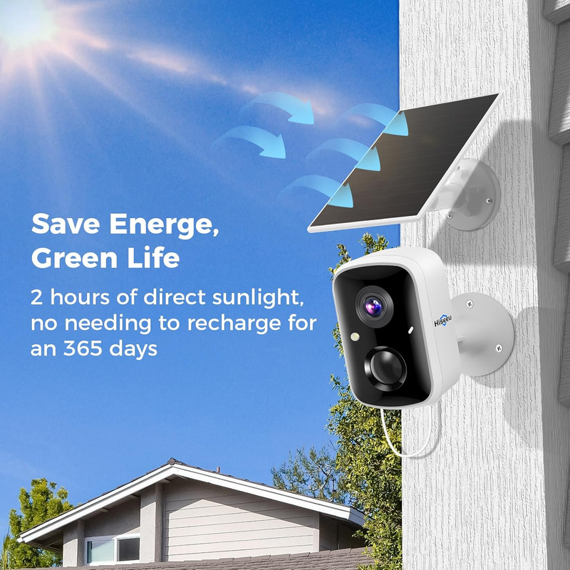 Solar Security Cameras Wireless Outdoor 2 Pack, Battery Powered 3K 4MP Wifi Came2