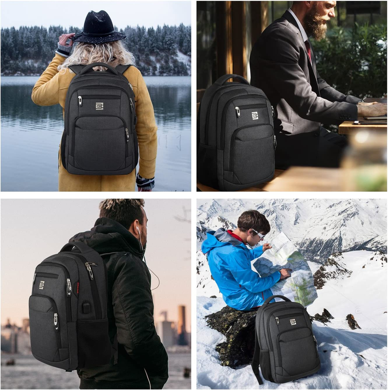 Laptop Backpack,Business Travel anti Theft Slim Durable Laptops Backpack with US6