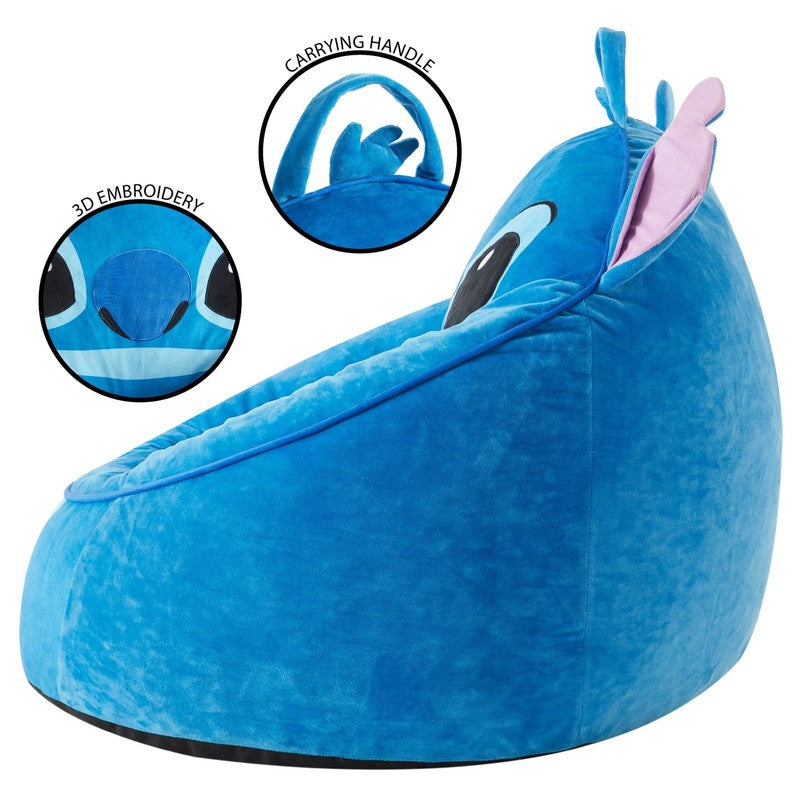 Stitch Kids' Compressed Foam Bean Bag Chair, Blue5