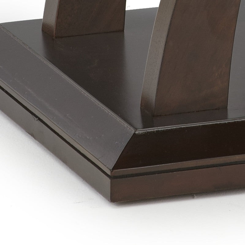 Jocelyn Square End Table, Espresso Cherry Wood1