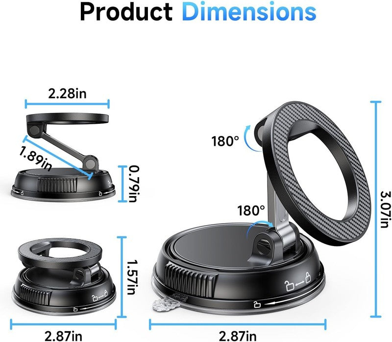 MagSafe Car Phone Holder 360 Adjustable Strong Suction Magnetic Mount7