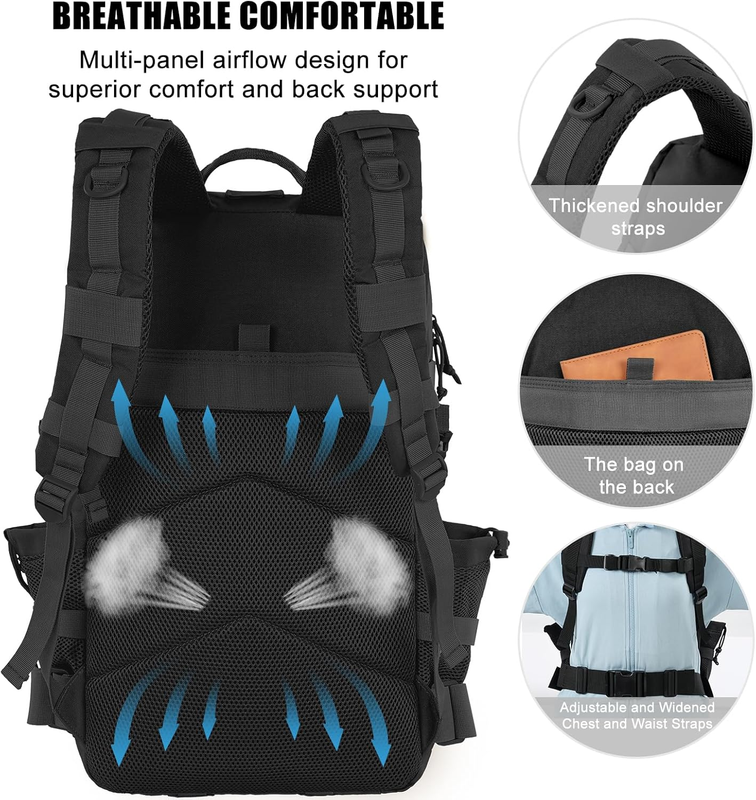 50L Military Tactical Backpack Large Day Backpack for Men Molle Army 3 Days Assa3