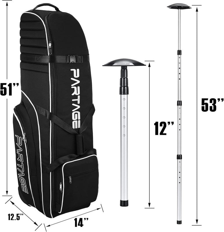 Golf Travel Bag w Wheels 900D Heavy Duty Oxford Airline Case Black8
