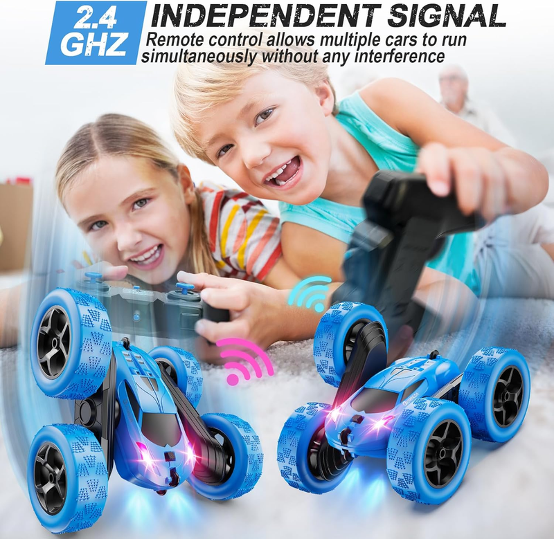 4WD Remote Control RC Stunt Car LED 360° Flip USB-C Rechargeable Blue2