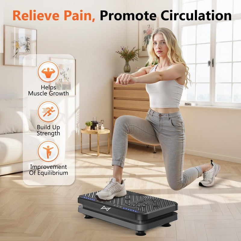 Vibration Plate Fitness Platform Exercise Machine Vibrating Shaking Full Body Sh2