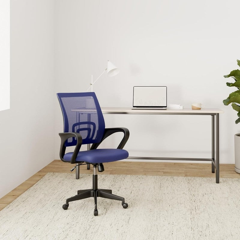 | Ergonomic Office Chair | Mid Back Swivel Desk Chair | Breathable Backrest & Lu1