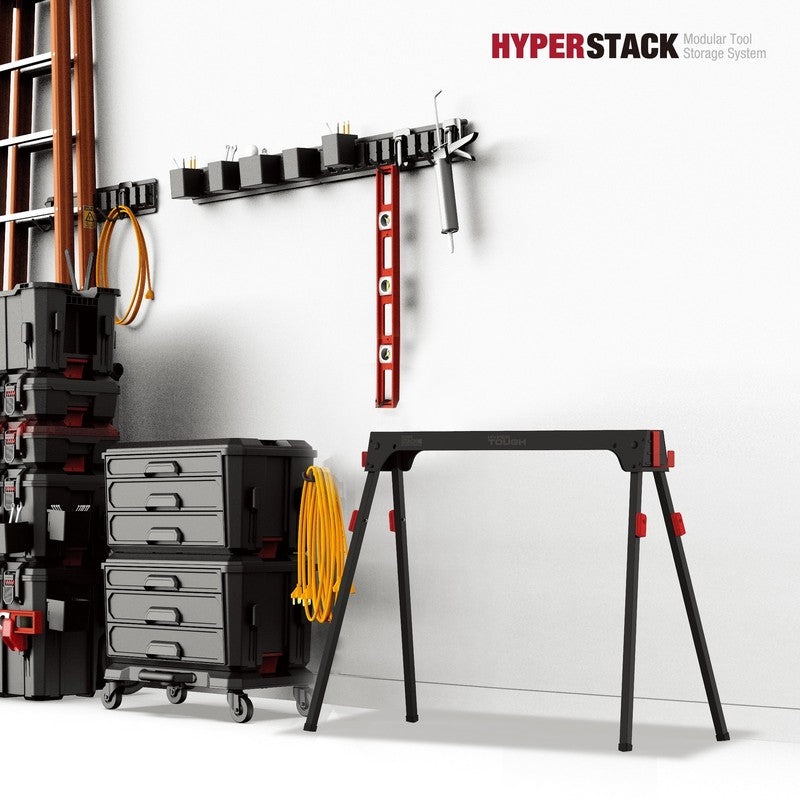 Hyper Stack Foldable Metal Sawhorse Heavy Duty 450lb Capacity7