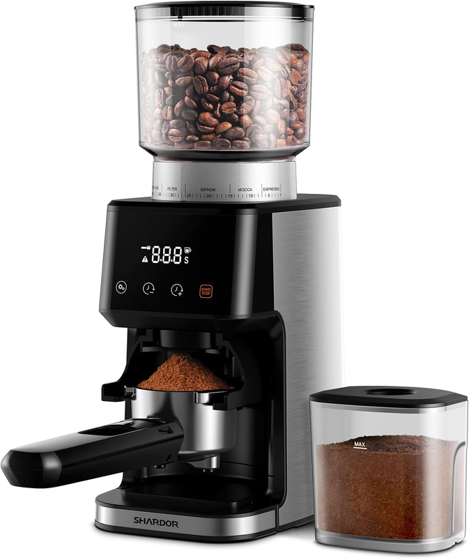 Conical Burr Espresso Grinder Touchscreen 51 Settings Anti-Static Stainless10