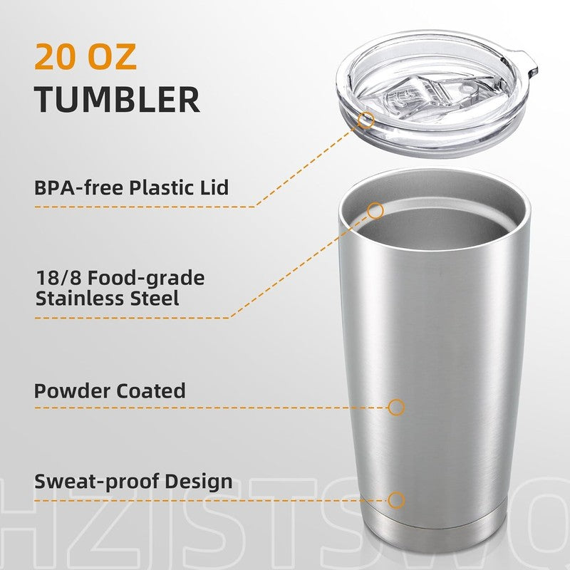20oz Stainless Steel Tumbler 12 Pack Vacuum Insulated Coffee Cups2