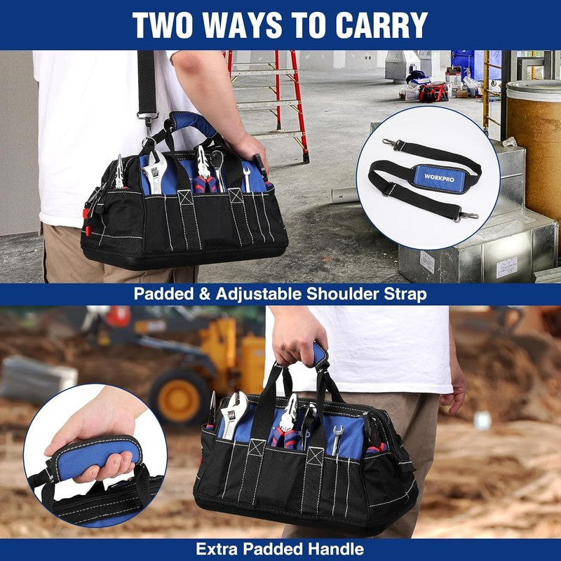 16-Inch Wide Mouth Tool Bag with Water Proof Molded Base5