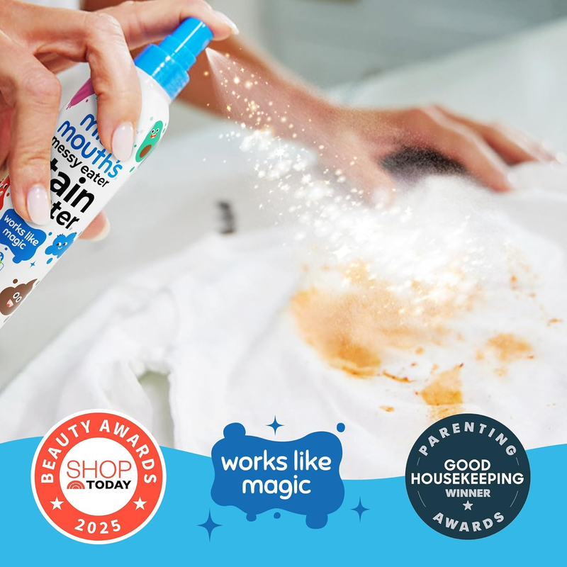 Messy Eater Stain Treater Spray 4oz 2 Pack Baby Food Grease Remover1