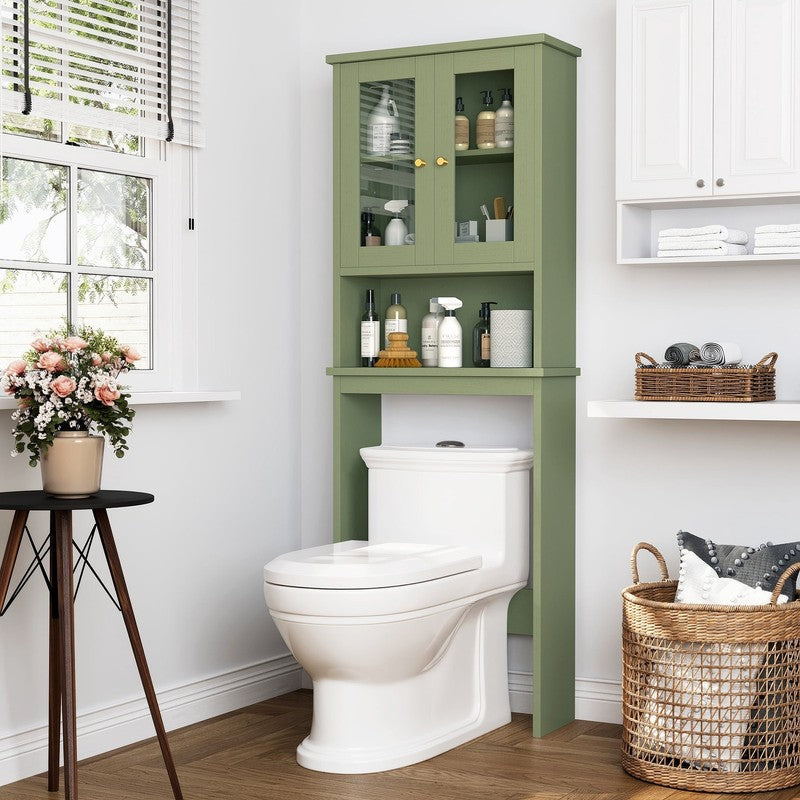 over the Toilet Storage Cabinet Bathroom Shelves Organizer Space Saver Freestand3