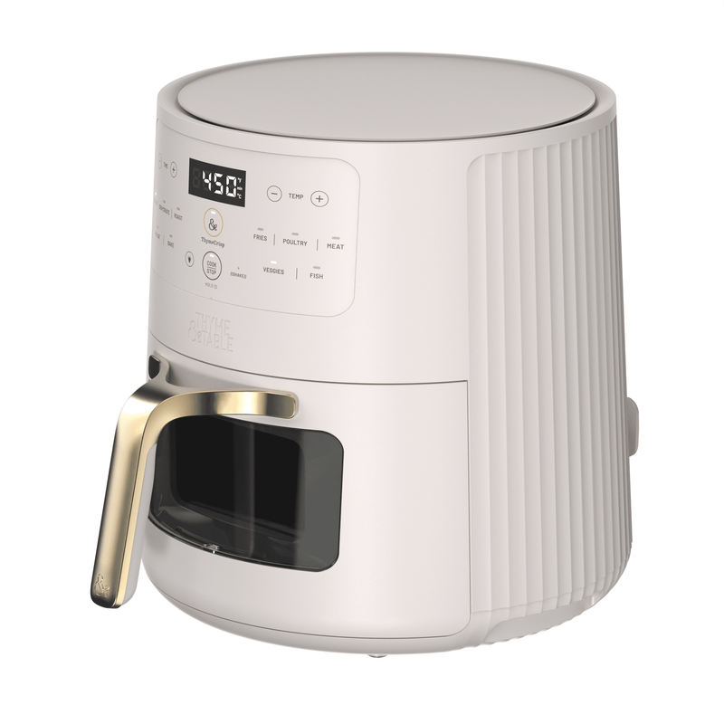6QT Air Fryer, with Thymecrisp and Ceramic-Coated Nonstick Basket, Sand White1