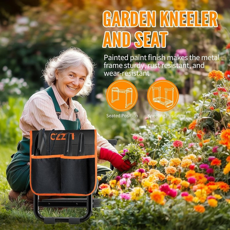 Garden Kneeler and Seat, Wider and Thicker Kneeling Pad Heavy Duty Gardening Sto3