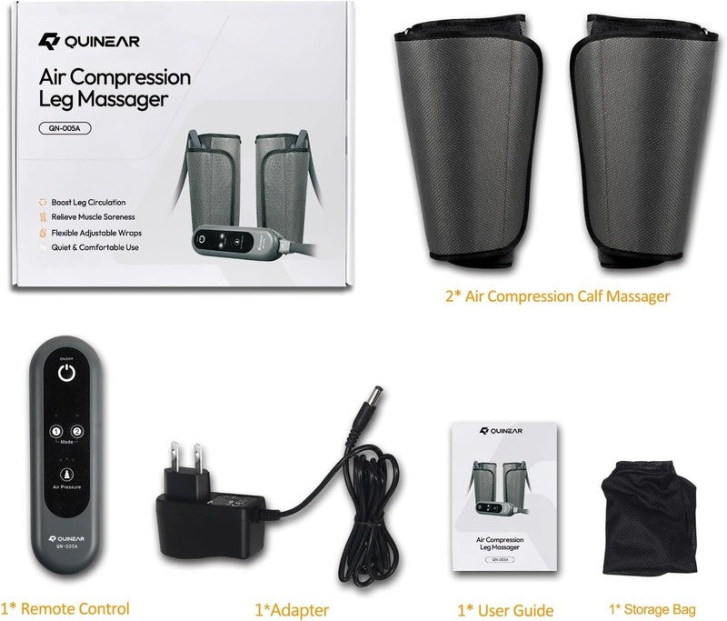 Air Compression Leg Massager Circulation Pain Relief SCD RLS Edema 3 Intensity6