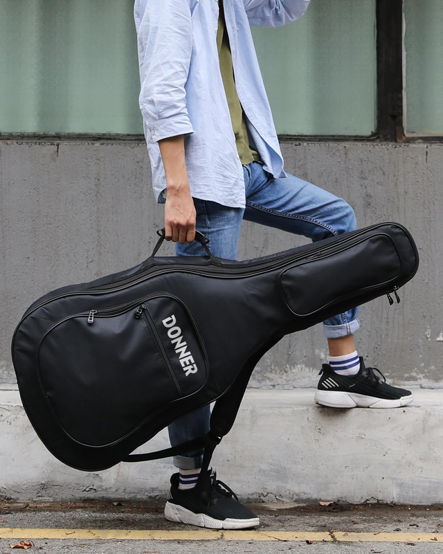 40 41 Inch Acoustic Guitar Case, 0.4 Inch Thick Padding Sponge 600D Ripstop Wate6