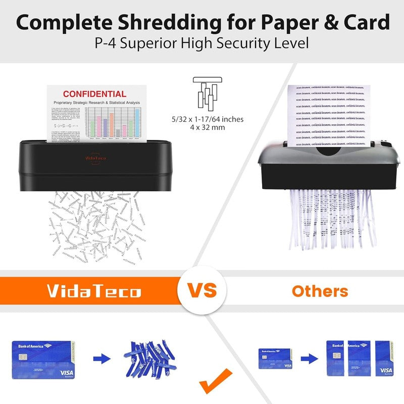 6 Sheet Cross Cut Paper Shredder P 4 Home Office Jam Proof Card/Staple/Clip1