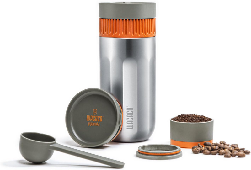 Pipamoka Portable Coffee Maker Vacuum Press Travel Mug 10oz Stainless Steel9