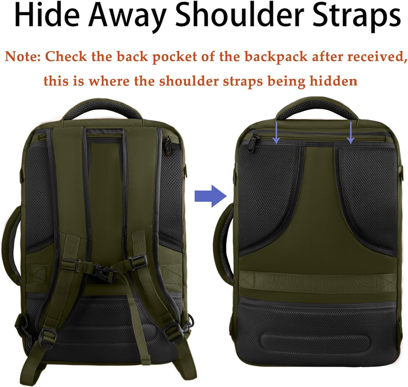 Lightweight Carry On Travel Backpack Expandable Trolley Sleeve Green5