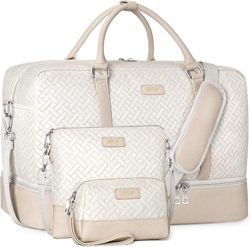 21in Weekender Duffle Bag Women 3Pc Set Carry On Travel Shoe Compartment9