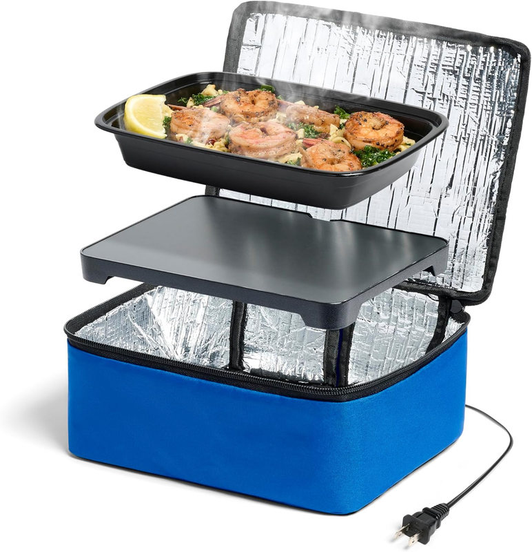 Mini Heated Lunch Box 120V Portable Electric Food Warmer Blue6