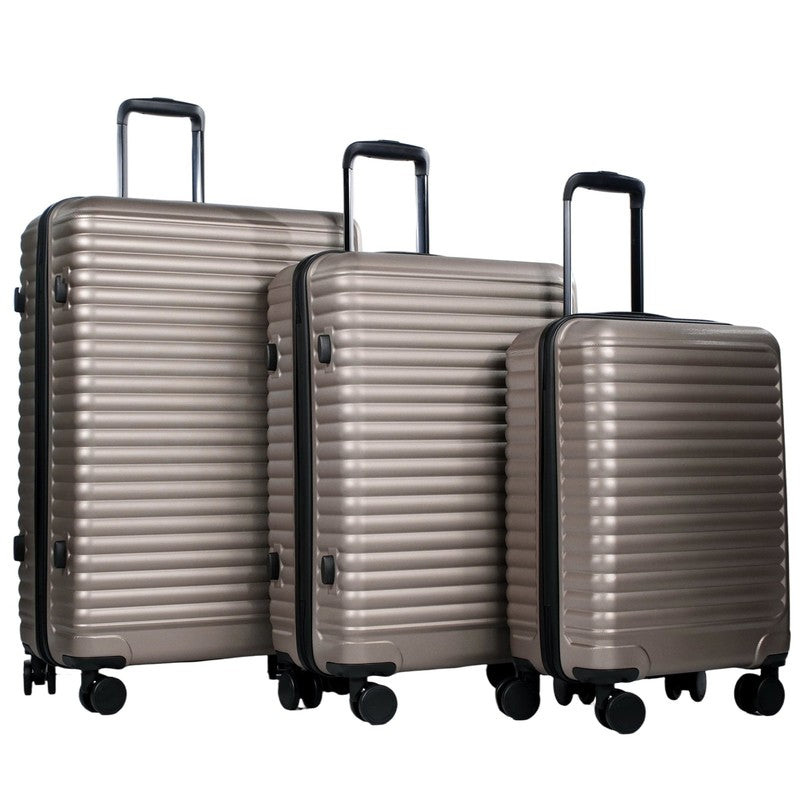 3 Piece Hardside Luggage Set Hardshell Lightweight Suitcase with TSA Lock Spinne5