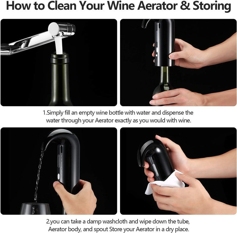 Electric Wine Aerator & Decanter   One Touch Red/White Wine Accessory5