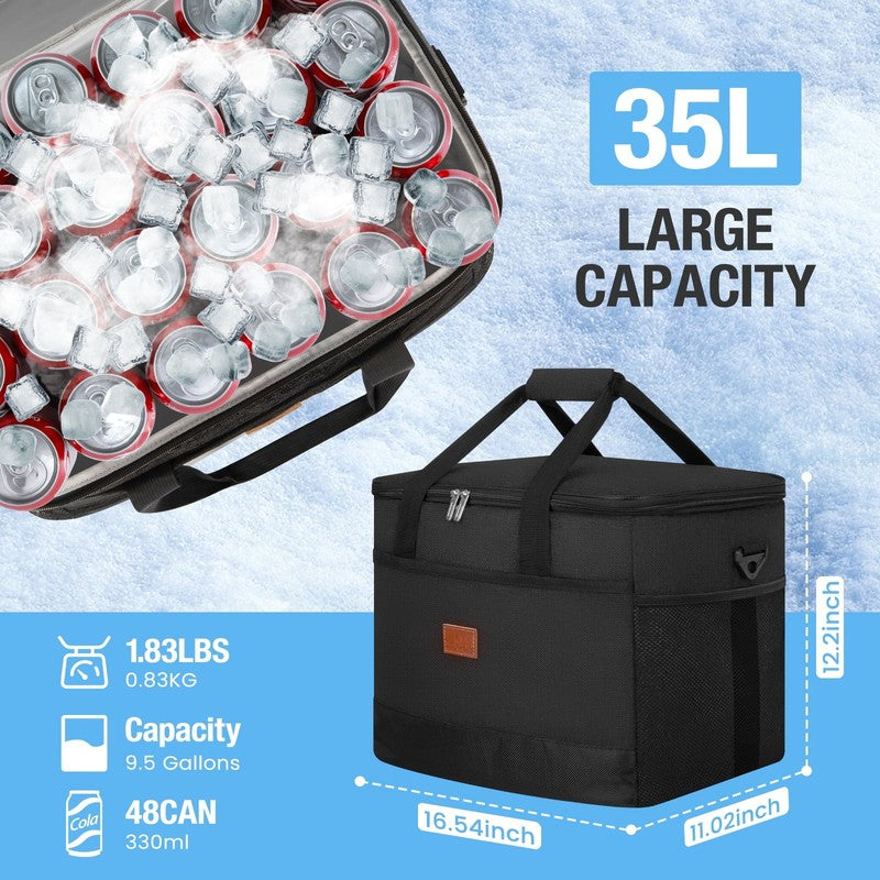 48 Can Collapsible Soft Cooler Bag   Insulated, Leakproof, Portable for Travel4