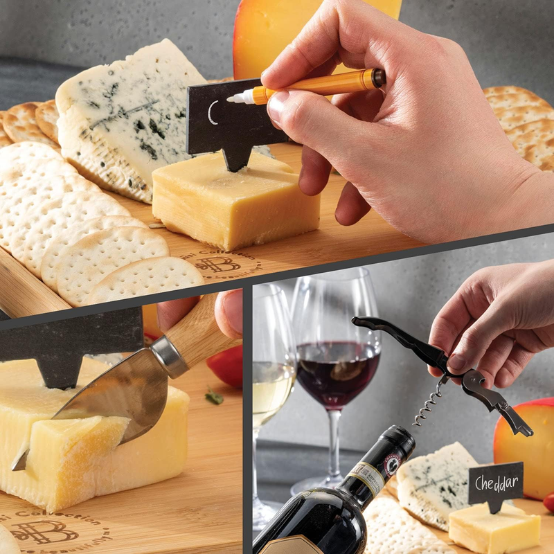 Charcuterie Bamboo Cheese Board & Knife Gift Set Housewarming Wedding 20256
