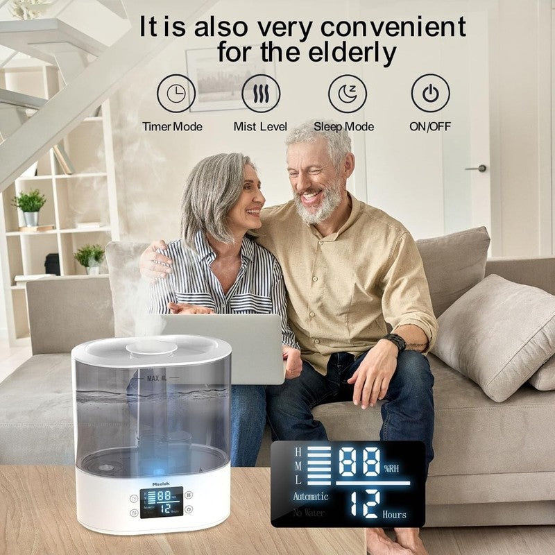 Humidifier 4L Cool Mist Top Fill Quiet 40H Auto Shut Off for Home Baby1