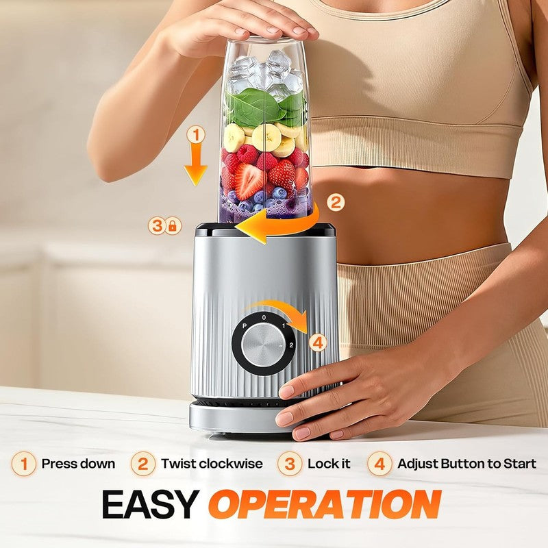 Portable Personal Blender – Smoothie & Shake Maker with 2×24oz Cups and Extra Li5