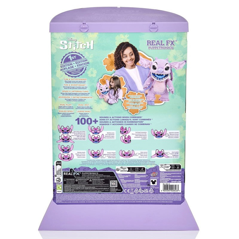 Disney Angel Puppetronic RealFX Plush  Lilo & Stitch Interactive Toy, 100+ Sound4