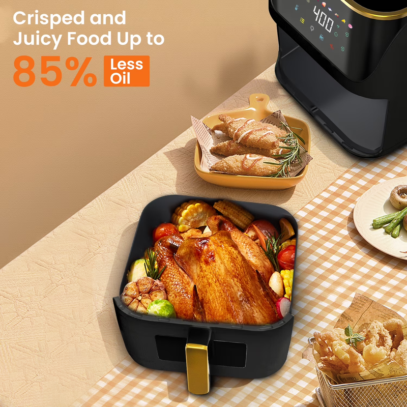 8.5QT Air Fryer 8 in 1 Touch Screen Visible Window 1750W Black5