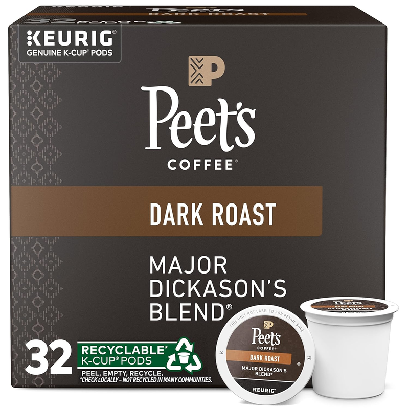 Major Dickason's Dark Roast K-Cup Pods - 32 Count Box for Keurig8
