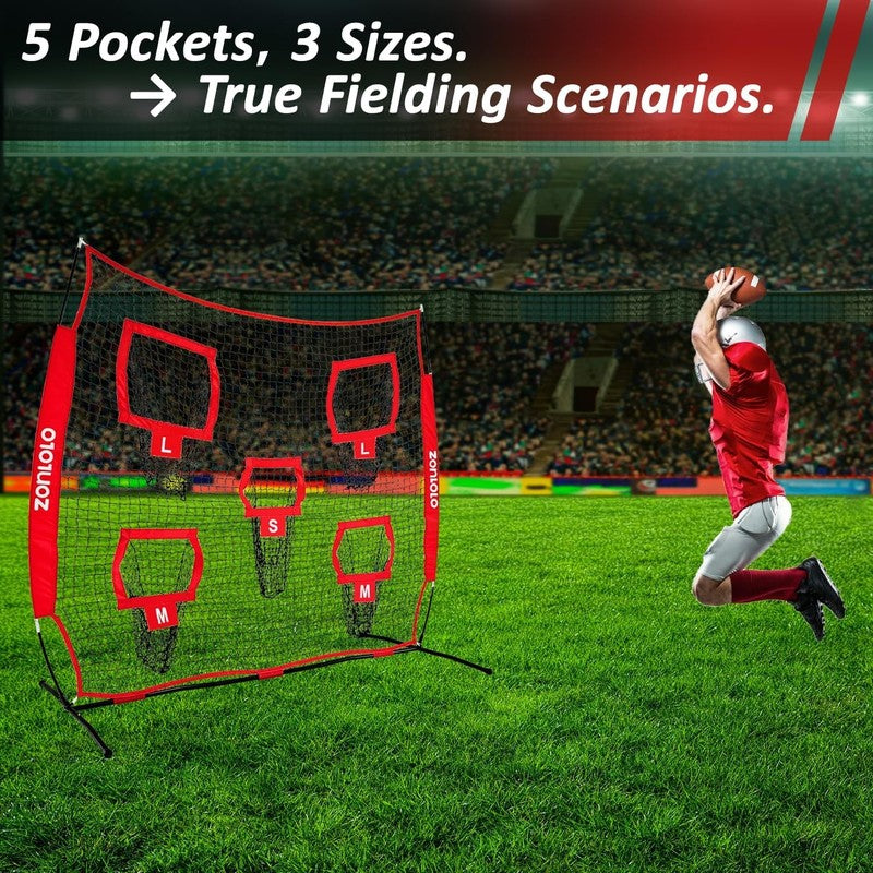 7×7Ft Football Throwing Net, Football Training Net,Target Practice with 5 Differ6