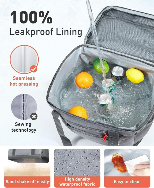Soft Sided Insulated Cooler Bag 48 Can Collapsible Leakproof Ice Chest2