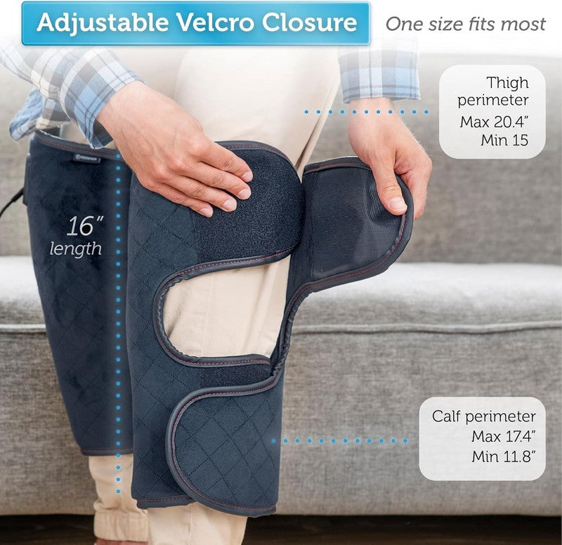 Heated Knee Massager w/ Vibration Heat Knee Wrap Pain Relief Greige5