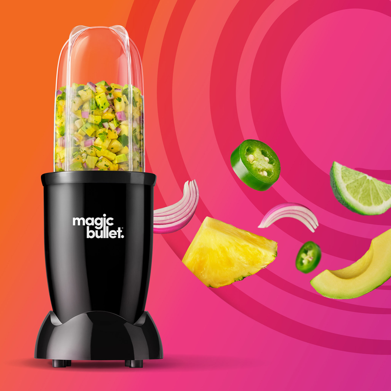 7-Piece 250 Watts Personal Blender 18 Oz. MBR-0701AKP, All Black8