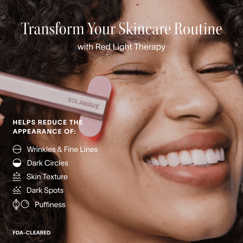 4-In-1 Red Light Therapy Skincare Wand - Facial Massage, Galvanic Current, and W1