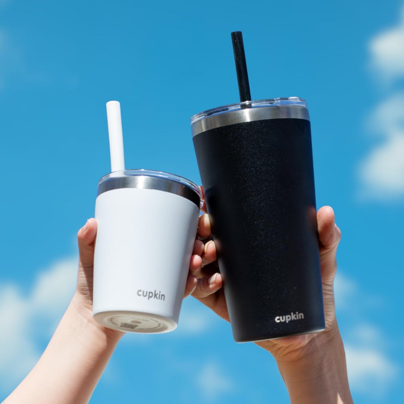 8oz Kids Stainless Steel Stackable Straw Cup Set 2 Baby Tumblers6