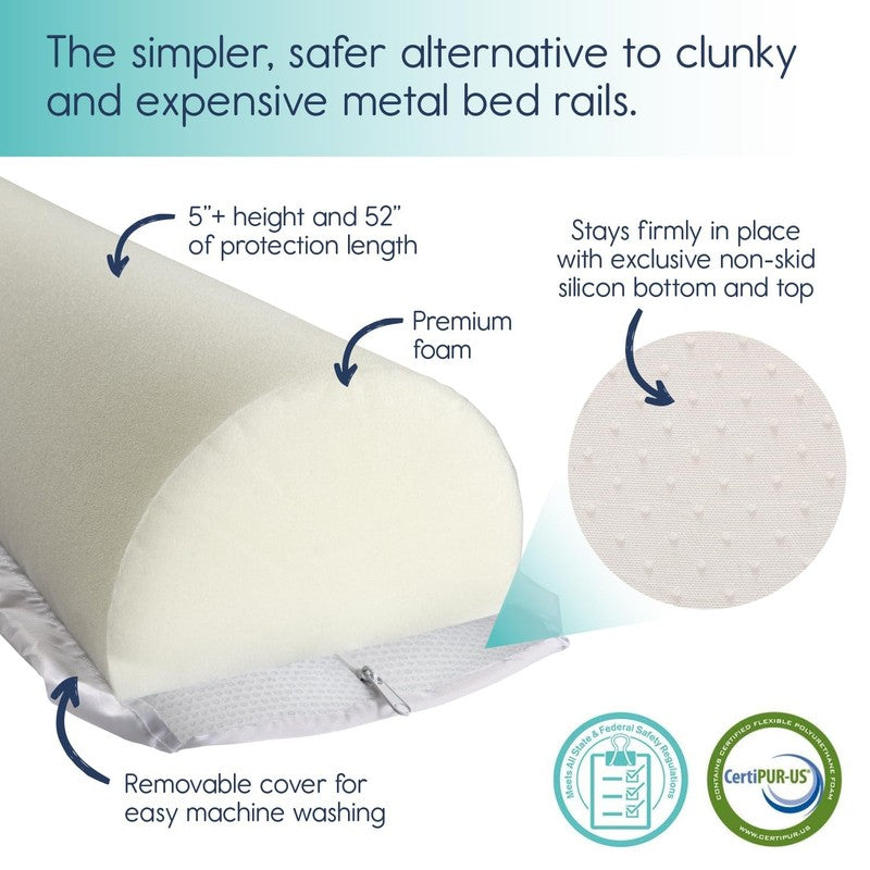 Toddler Bed Rail Bumper - Foam Safety Guard for Twin, Queen, King Beds4