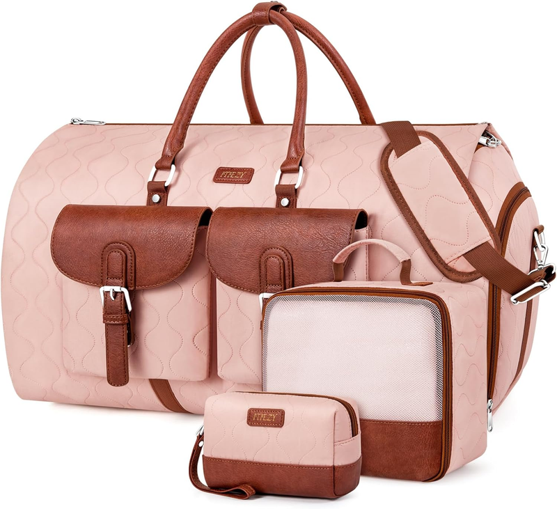 Garment Duffel Bag Travel Convertible Carry On Weekender w/ Shoe Pouch 3Pc Set8