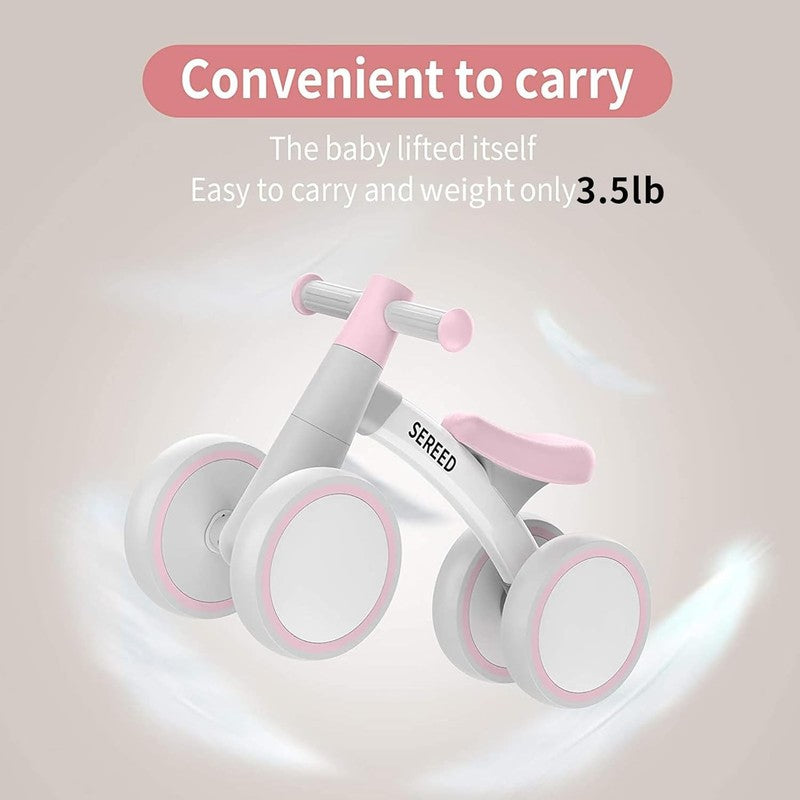 Baby Balance Bike for 1 Year Old, 4 Wheel First Bike 12 24M Birthday Gift2