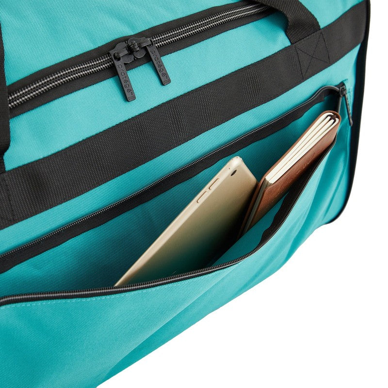 28 Inch Large Collapsible Rolling Duffel Bag for Travel Teal5