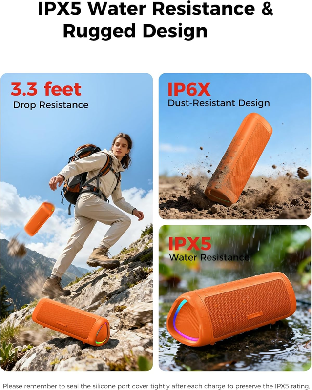 Bluetooth Speaker 20W HD Sound Portable Waterproof Outdoor Speaker3